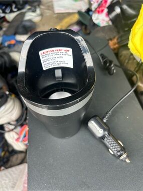 Premier Portable Black Car Cup Warmer with 12V Plug